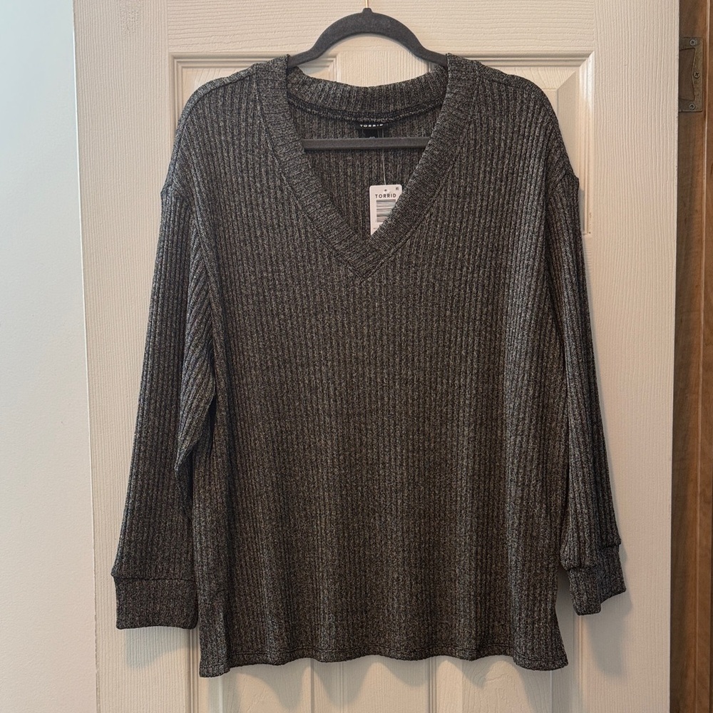Torrid Oversized V-neck Top